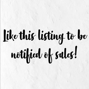 Like this listing to bookmark my closet!